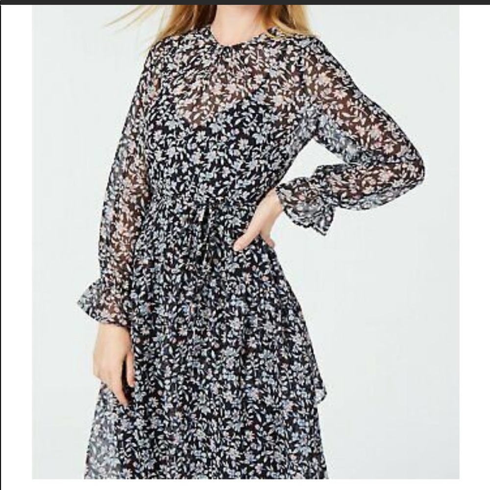 NWT Maison Jules Floral Print Asymmetrical Dress